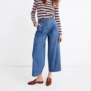Tall Pleated Wide-Leg Jeans Madewell